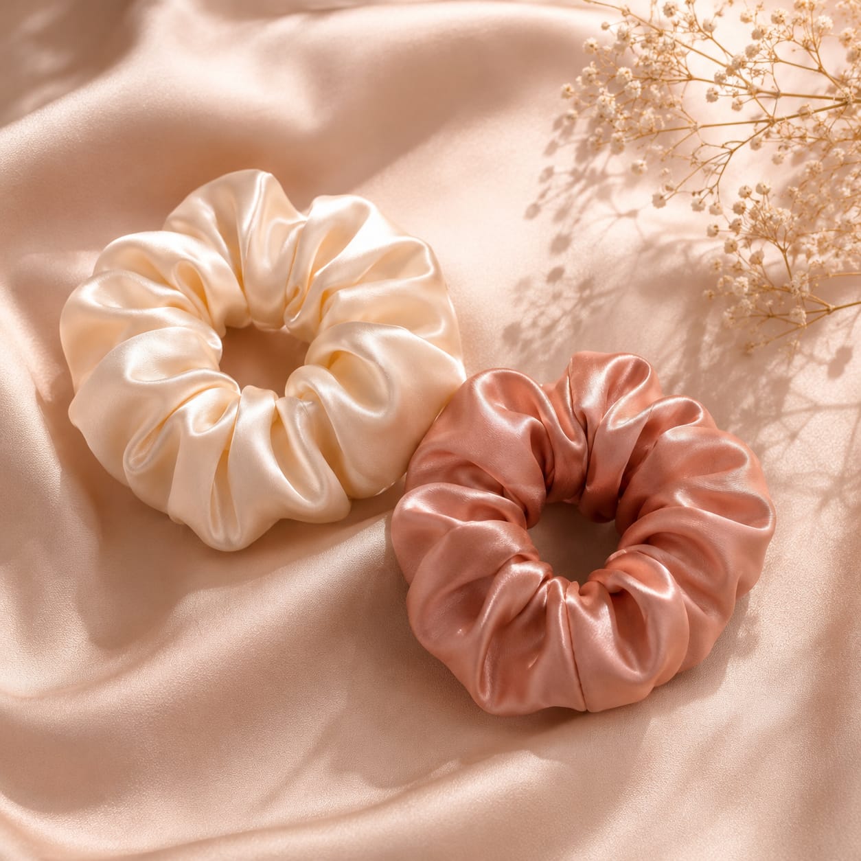 2 Satin Scrunchies